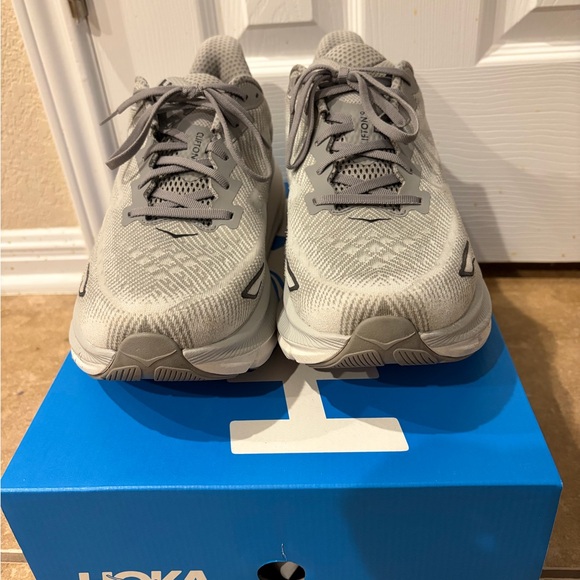 Hoka Clifton 9 Light Gray Men’s Shoes Size 13 - Picture 3 of 10